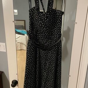 Polka Dot Black Dress White House Black Market Size 8
